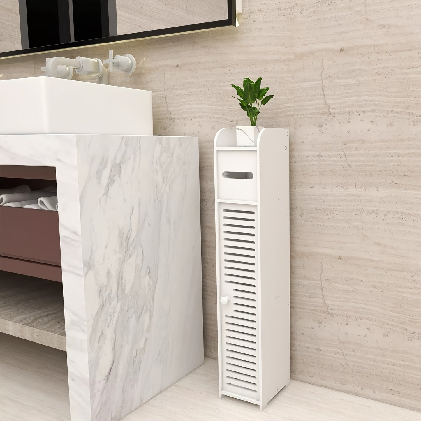 🛁 Moobly – Kompakter Badschrank mit Schublade & Stauraum