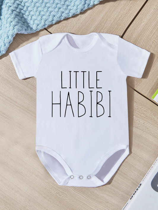 „Little Legend“ Baby-Body -Little Habibi- 👶 – Weicher Kurzarm-Strampler mit Aufdruck für Neugeborene & Babys