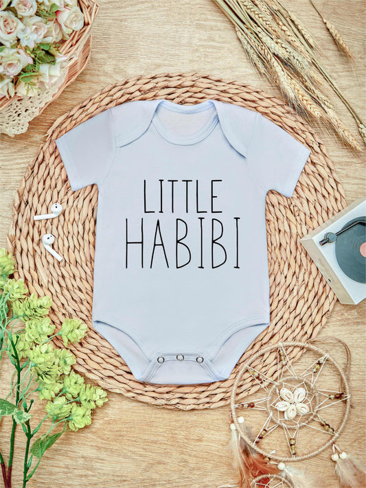 „Little Legend“ Baby-Body -Little Habibi- 👶 – Weicher Kurzarm-Strampler mit Aufdruck für Neugeborene & Babys